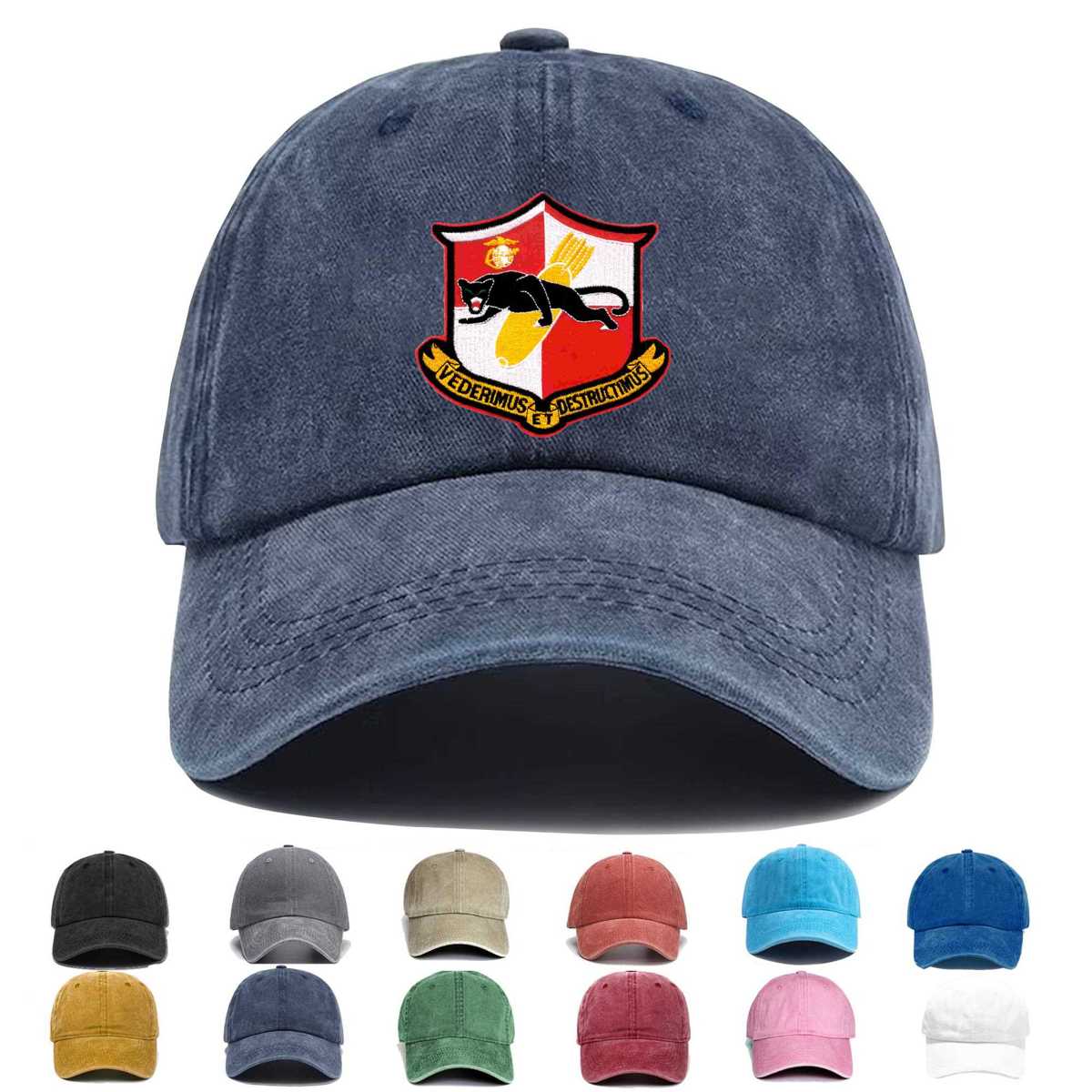 Vmsb 236 Scout Bombing Squadron Black Panthers Embroidered Hat - Custom Hat