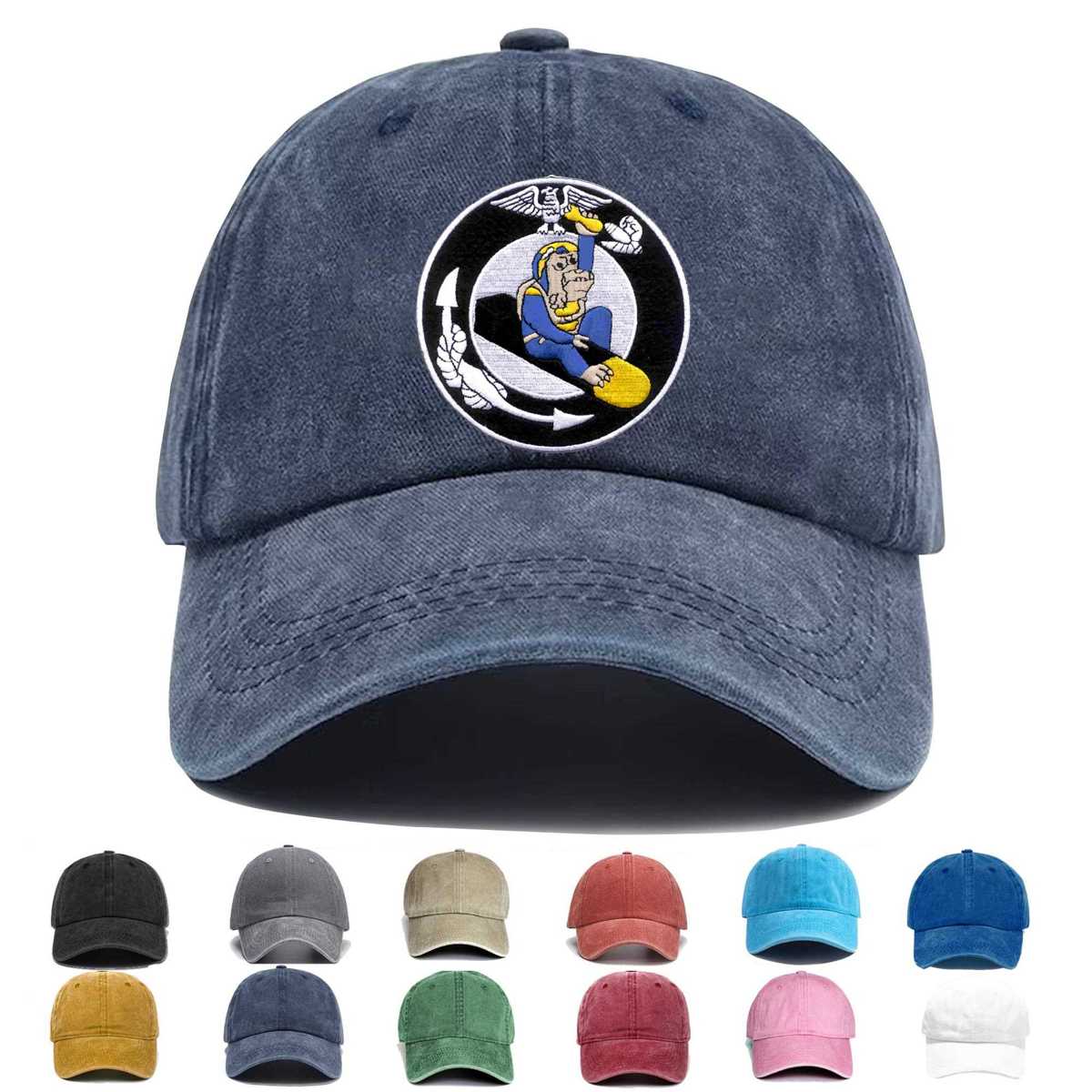Vmtb 143 Rocket Raiders Us Marine Torpedo Bombing Squadron Embroidered Hat - Custom Hat