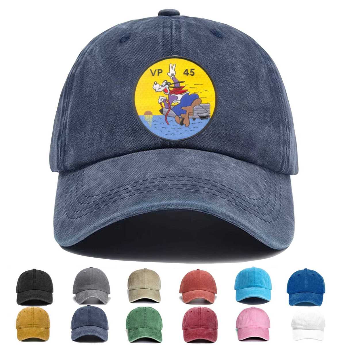 Vp 45 Patrol Squadron Goofy Embroidered Hat - Custom Hat
