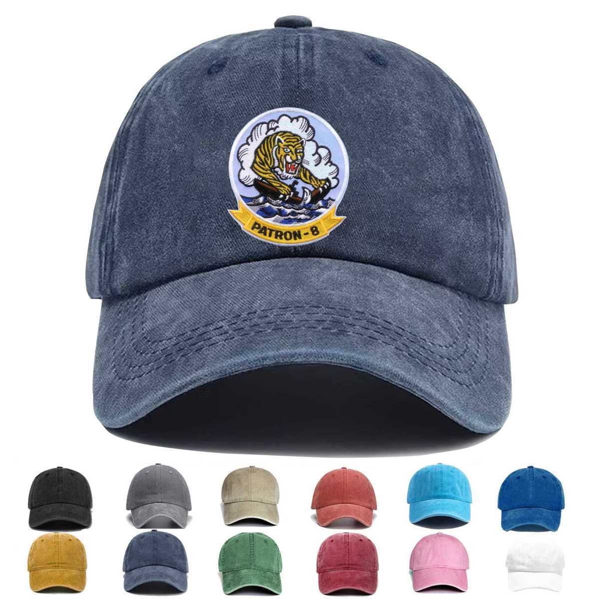 Vp 8 Patrol Squadron Tiger Embroidered Hat - Custom Hat