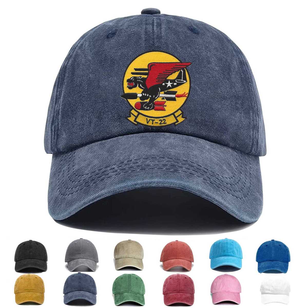 Vt 22 Aviation Torpedo Squadron Twenty Two Embroidered Hat - Custom Hat