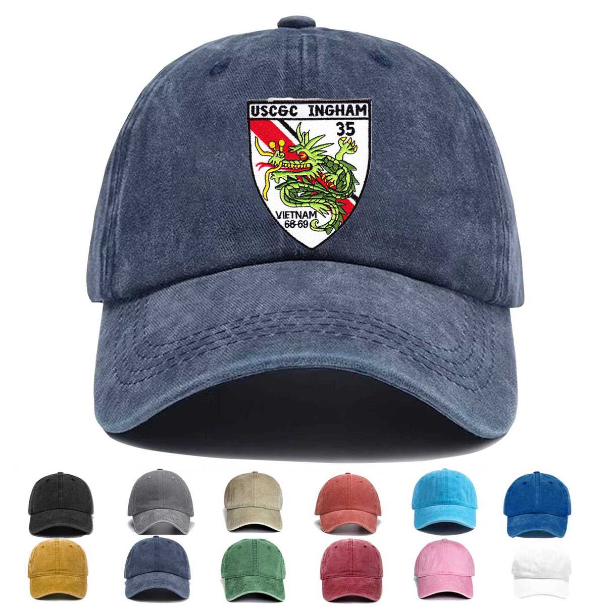 Whec 35 Vessel High Endurance Cutter 35 Vietnam 68 69 Embroidered Hat - Custom Hat